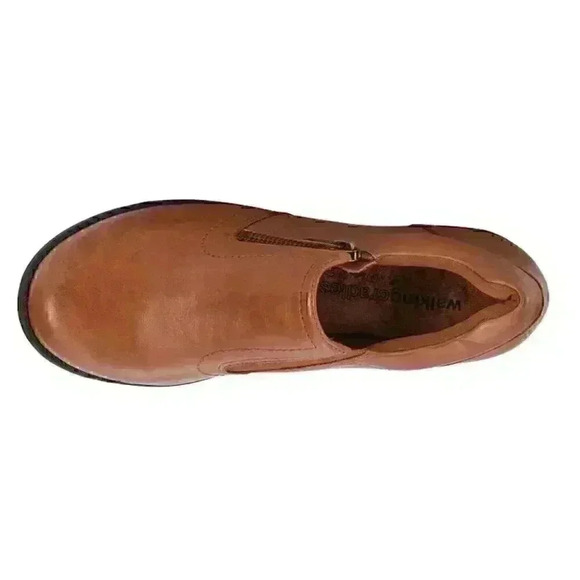 WALKING CRADLES WC LAYTON WOMEN SLIP-ON SHOES IN LUGGAGE NAPPA LEATHER SAVE $50 - Picture 3 of 11
